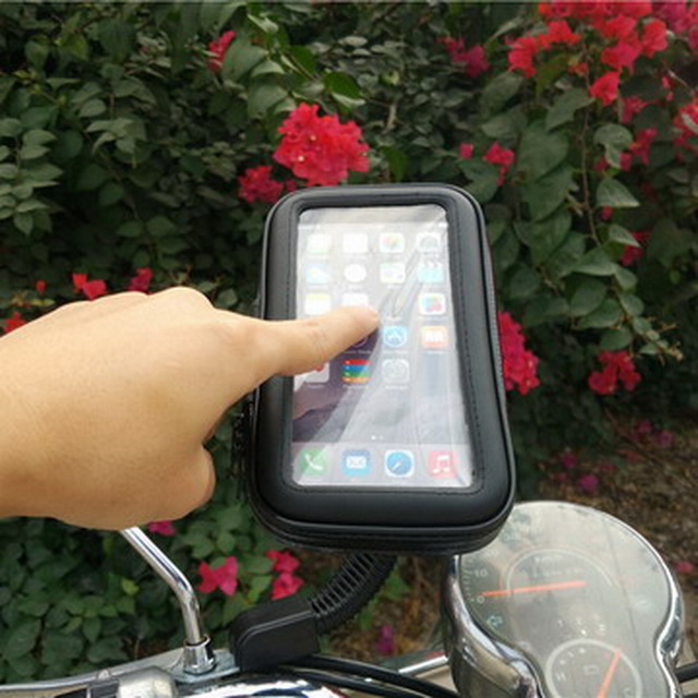 摩托車後視鏡通用導航防水包手機支架(6.3吋)