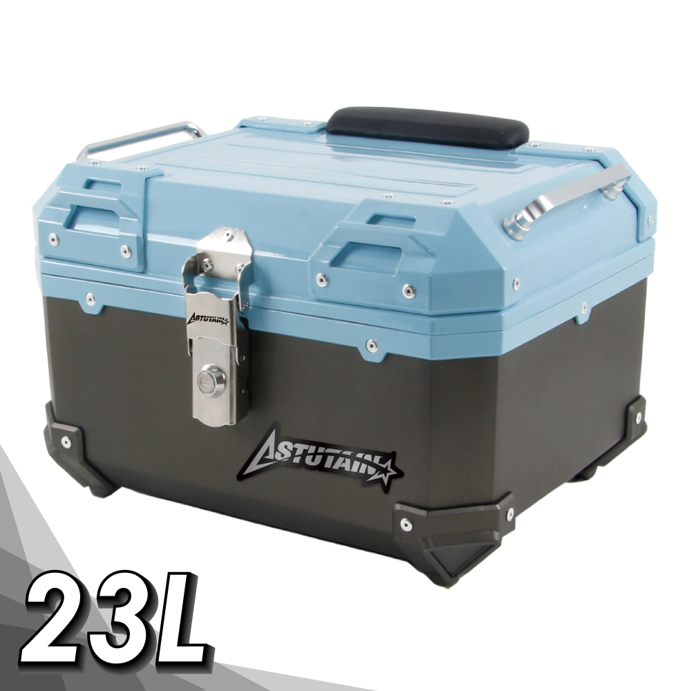 Astutain 阿斯圖坦 【Astutain】阿斯圖坦 23L 塑合金烤漆車尾箱 機車後箱 機車後備箱 機車置物箱 機車行李箱(魅影藍)