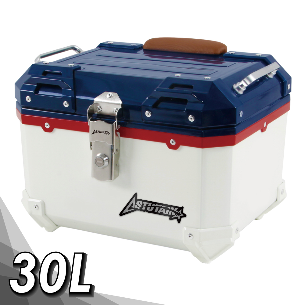 Astutain 阿斯圖坦 【Astutain】阿斯圖坦 30L 塑合金烤漆車尾箱 機車後箱 機車後備箱 機車置物箱 機車行李箱(星墜藍)