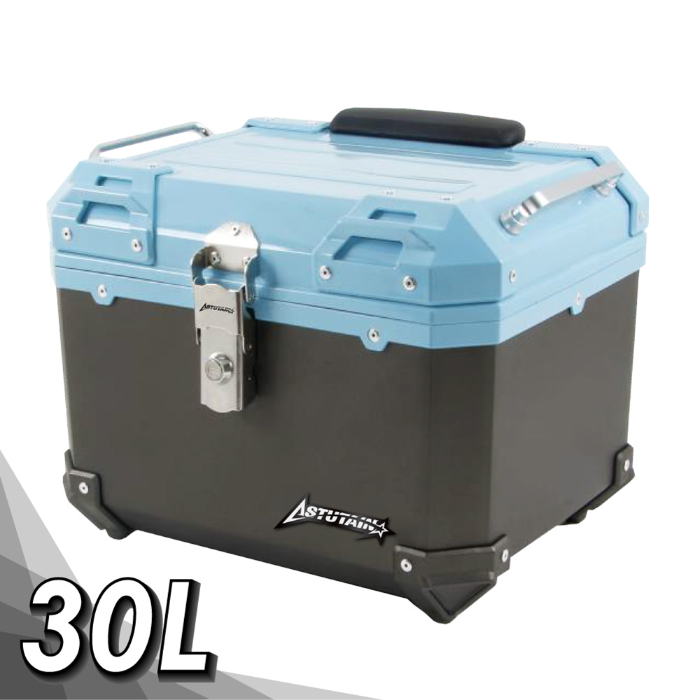 Astutain 阿斯圖坦 阿斯圖坦 30L福利品 塑合金烤漆車尾箱 機車後箱 機車後備箱 機車置物箱 行李箱(魅影藍)