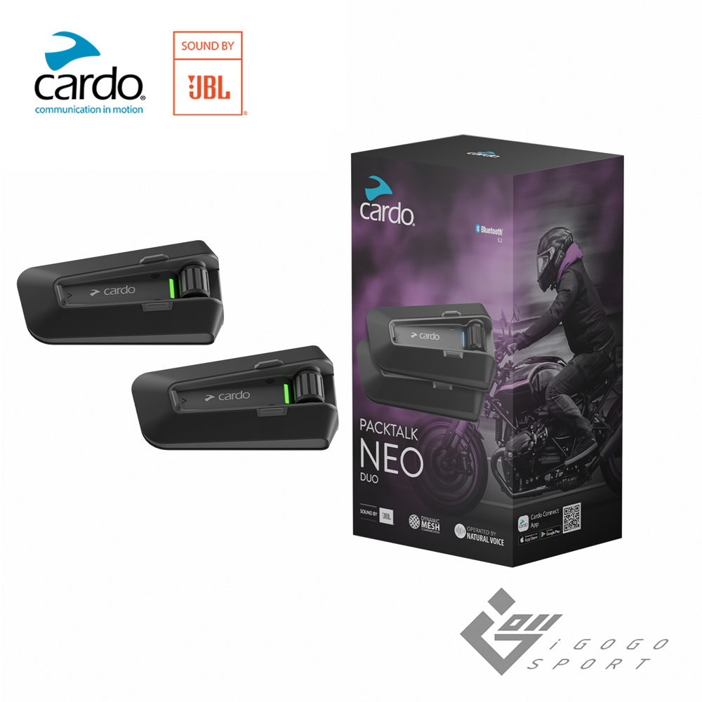 Cardo PACKTALK NEO 安全帽通訊藍牙耳機 (雙入組)