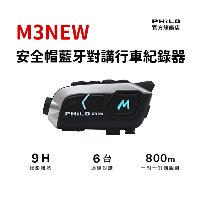 新獵鯊M3NEW 9小時錄影續航 安全帽藍芽耳機 行車紀錄器【贈64G記憶卡】(藍芽安全帽/機車行車紀錄器)