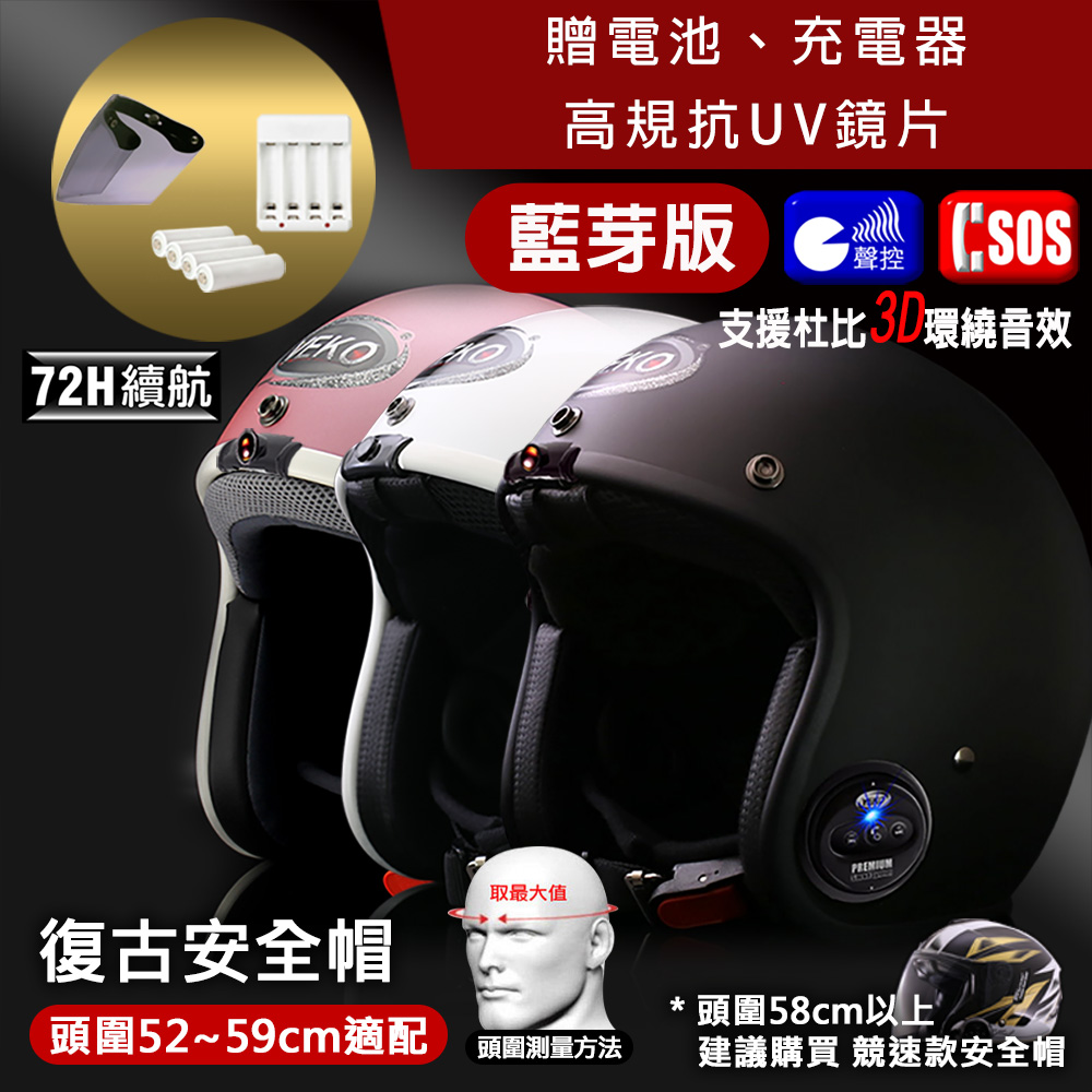 X-BIKE 晨昌 【限時送配件】 ★單藍芽功能★內建藍芽通訊 復古安全帽 台灣製 RVX-C1