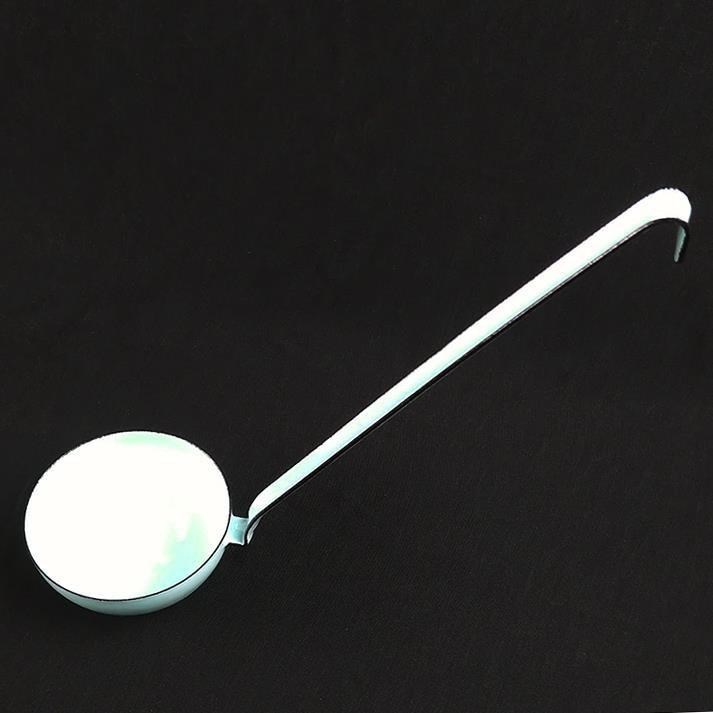 RIESS 【奧地利RIESS】0309-6琺瑯湯瓢9cm/有孔/湯勺/濾杓(粉藍色)