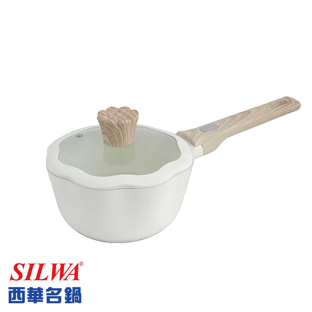SILWA 西華 Bellis花瓣系列 不沾牛奶鍋20公分-百搭白 電磁爐鍋推薦