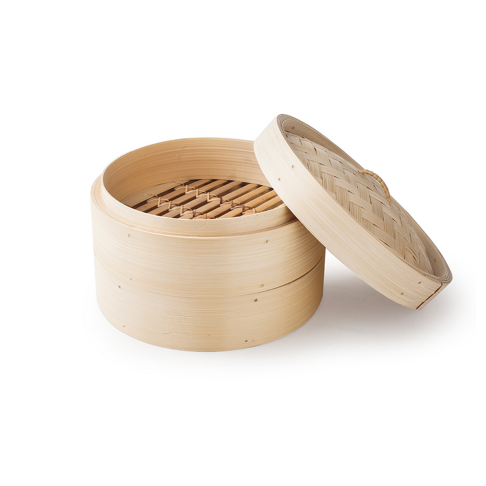 ibili 西班牙 Moka雙層竹編蒸籠(26cm) / 竹蒸籠 湯包蒸籠 點心籠