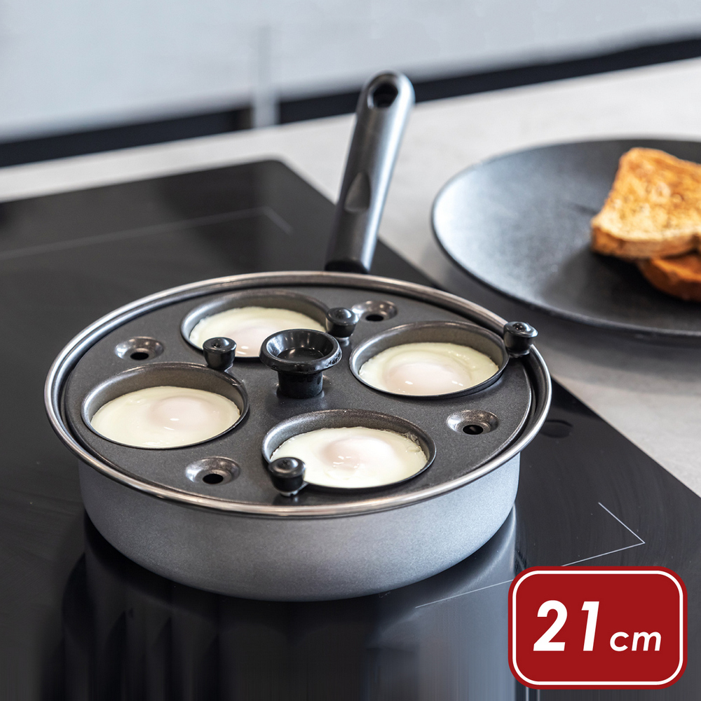 KitchenCraft 英國 4格水波蛋不沾平底鍋(21cm) / X 可機洗 洗碗機可洗