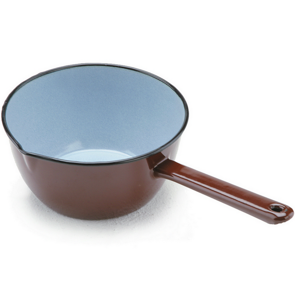 ibili 西班牙 琺瑯牛奶鍋(棕14cm) / 醬汁鍋 煮醬鍋 牛奶鍋 可機洗 洗碗機可洗