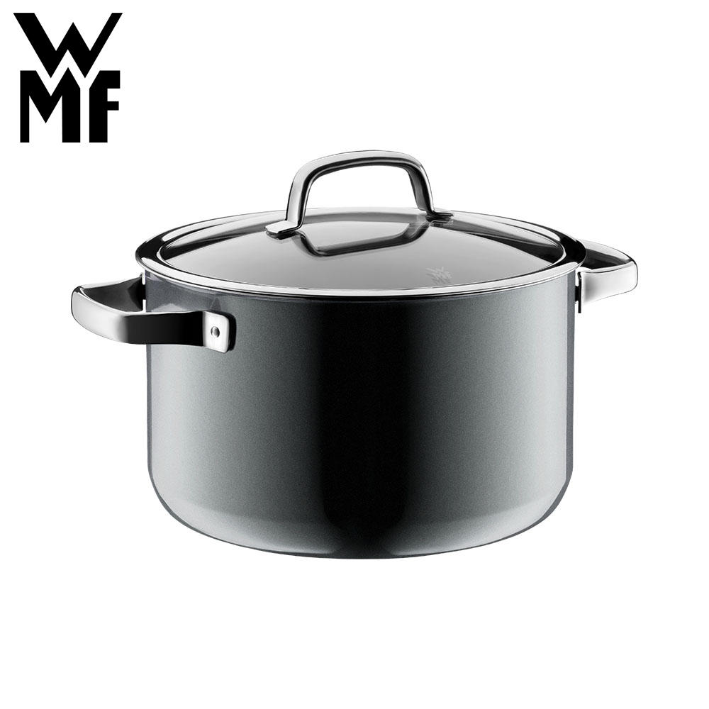 WMF FUSIONTEC MINERAL 高身湯鍋 24CM 6.4L (鉑金色)▼贈Sistema密封保鮮盒1.9Lx2+4Lx2