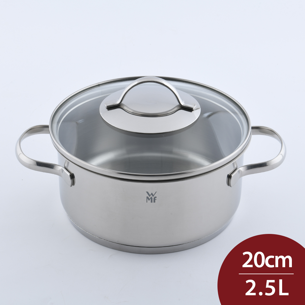 新品 WMF Provence Plus 深鍋20cm 蓋付 WMF PROVENCE PLUS 德國316 不鏽鋼矮身湯鍋(含蓋) 20cm 2.5L 湯鍋燉鍋
