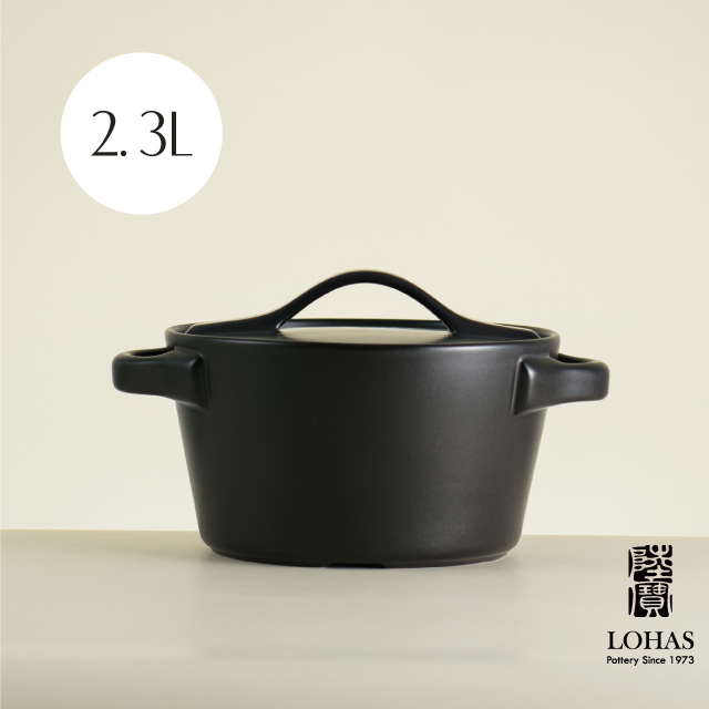 LOHAS 陸寶 洋風二代陶鍋3號 2.3L 鍋蓋凸點設計 留住原味