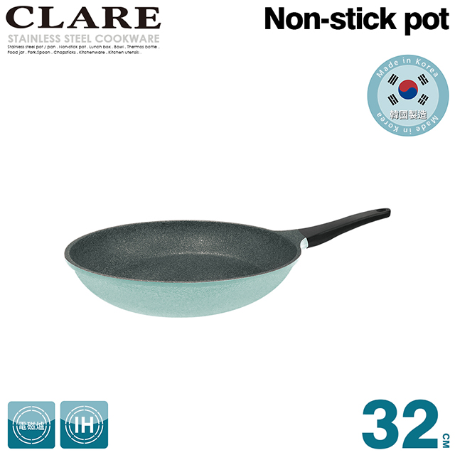 CLARE 可蕾爾 韓國鑄造不沾平底鍋32cm無蓋