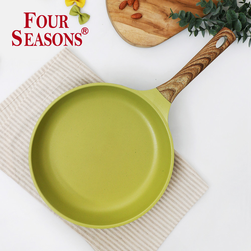 韓國 FourSeason 30cm 四季橄欖綠平煎不沾鍋 (IH電磁爐通用) 平底鍋