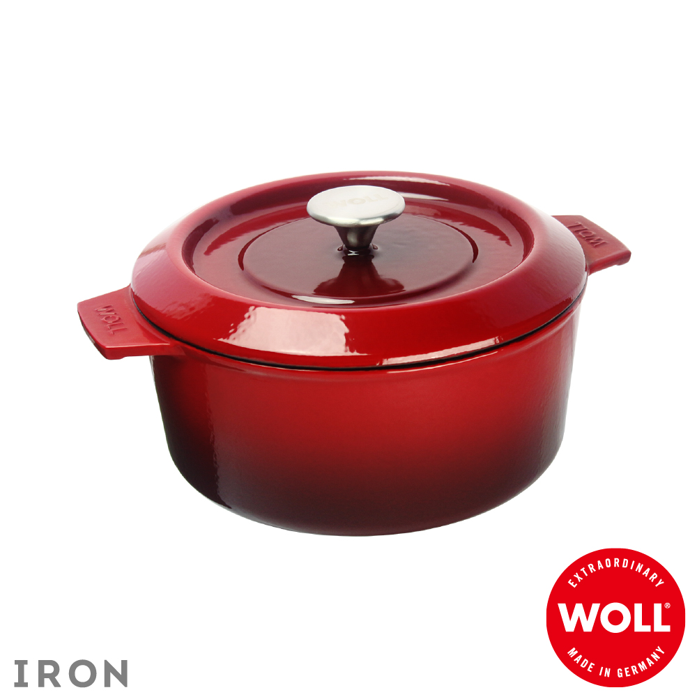 德國歐爾IRON 琺瑯鑄鐵鍋24cm_紅