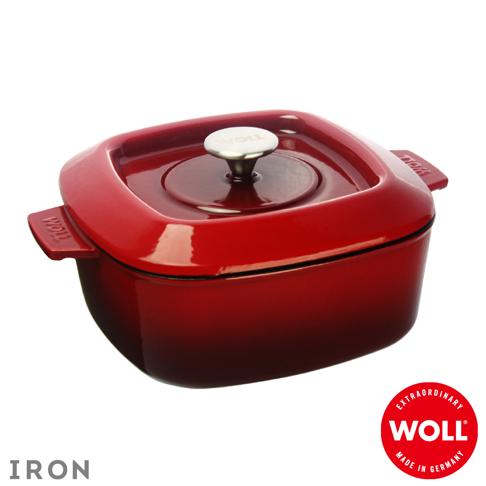 德國歐爾IRON 方型琺瑯鑄鐵鍋24cm