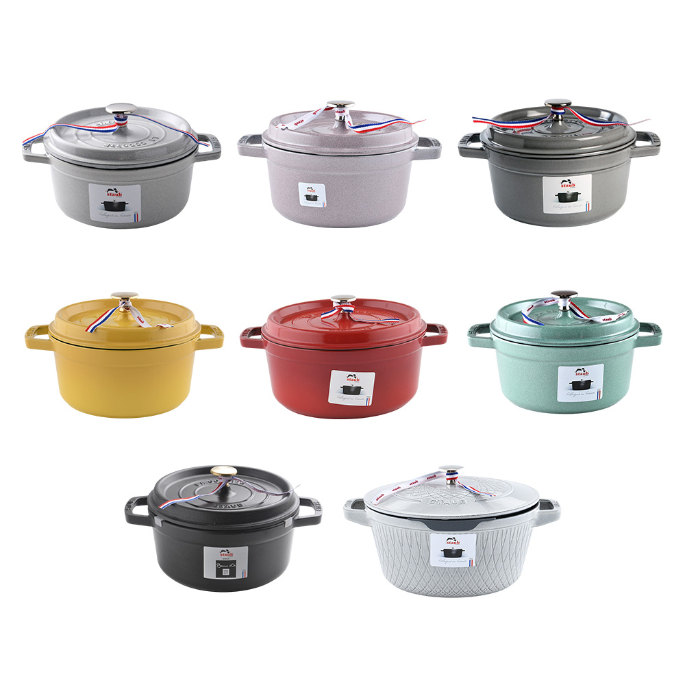 Staub 圓形鑄鐵鍋24cm 法國製湯鍋燉鍋- PChome 24h購物