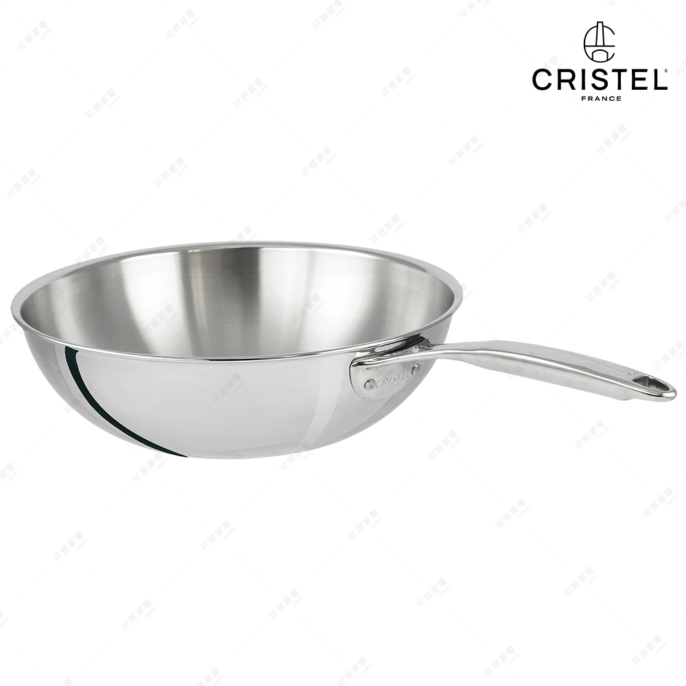 CRISTEL 法國瑰士塔 Castel Pro系列 三層不鏽鋼炒鍋 30cm (不含鍋蓋) WOK30CPFSK