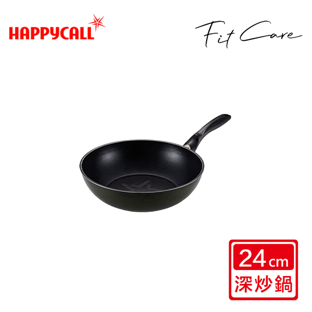 Happycall 韓國製FitCare IH石墨烯瞬熱鈦鑽不沾鍋炒鍋24cm-電磁爐適用