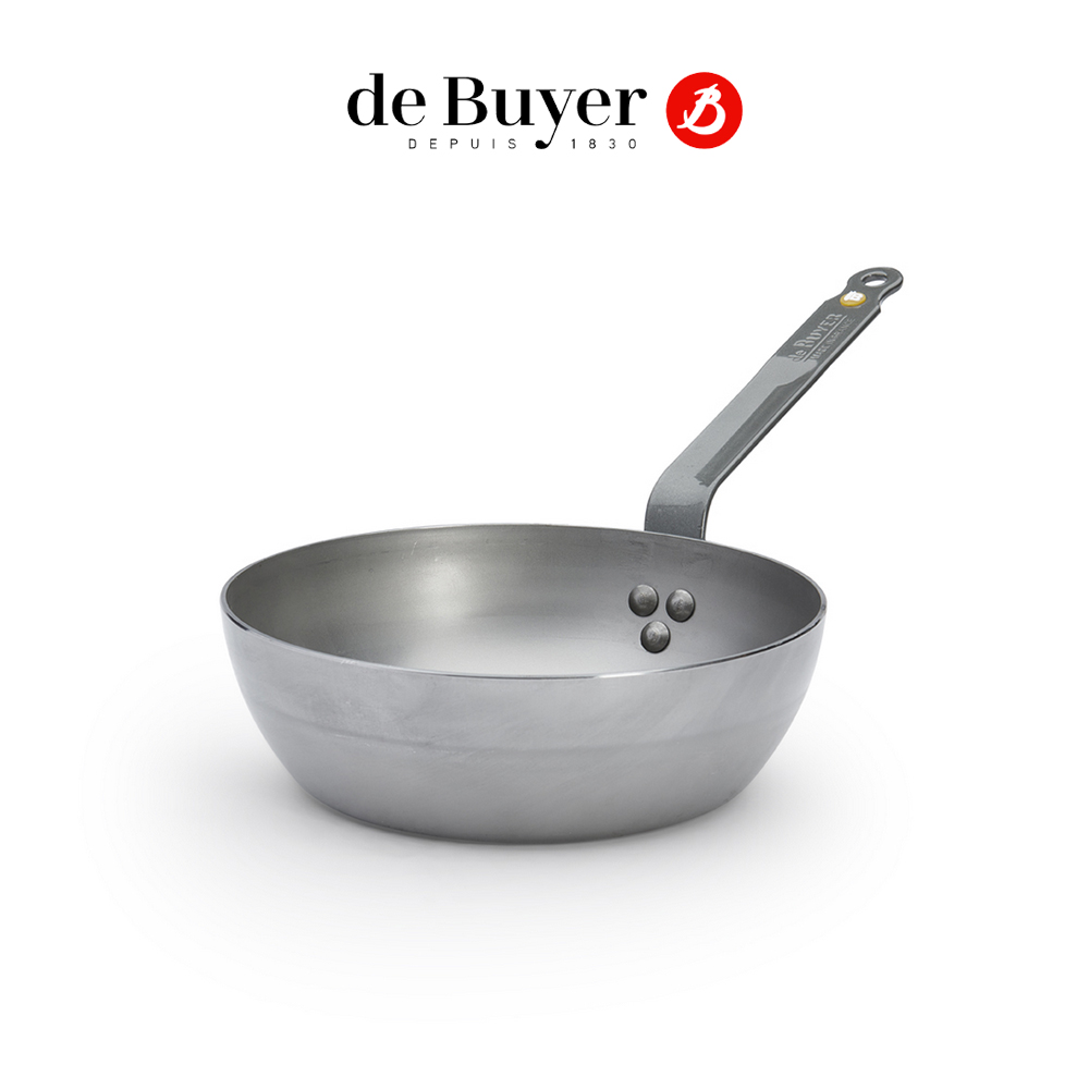 de Buyer 畢耶 原礦蜂蠟系列 傳統單柄深煎炒鍋24cm/鐵鍋