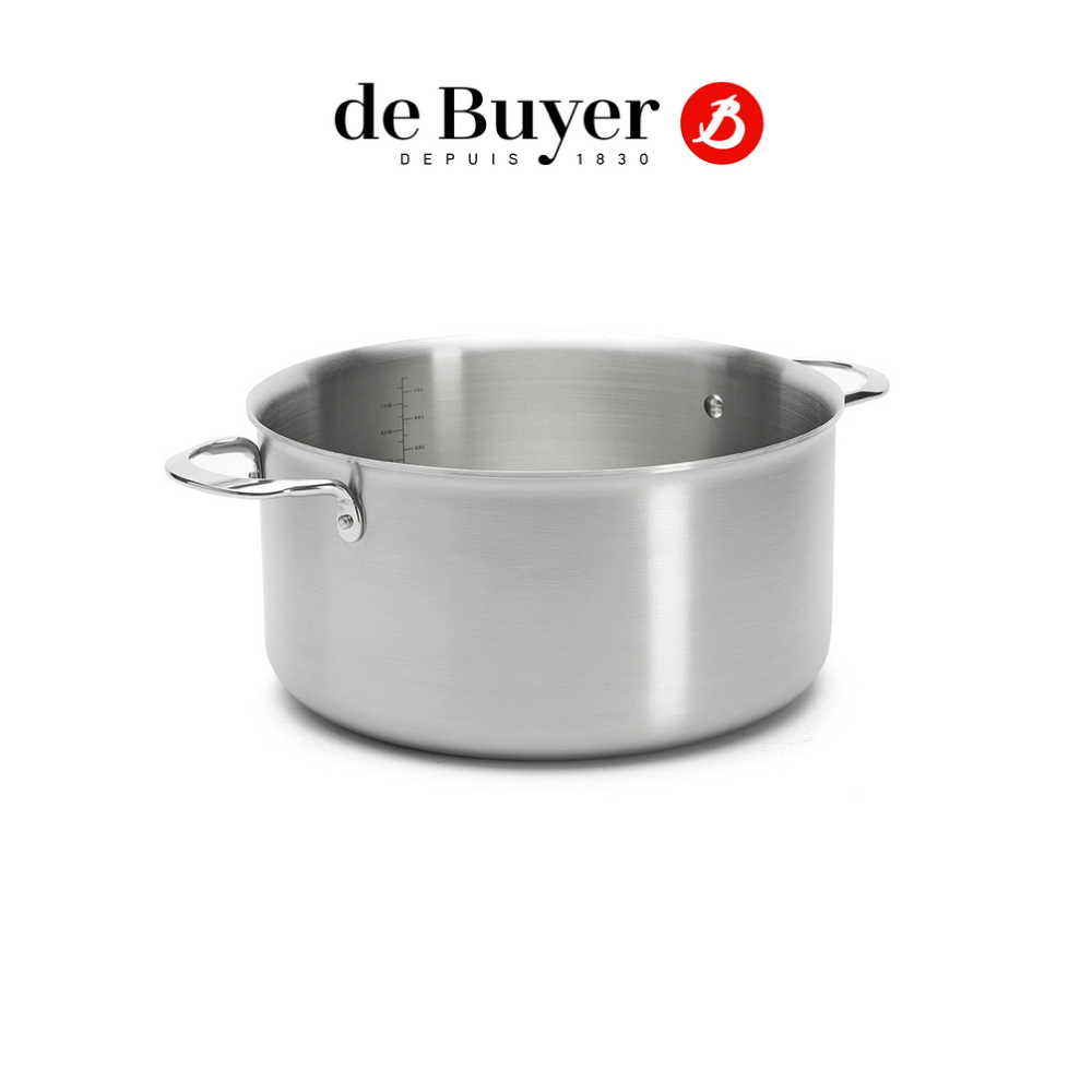 de Buyer 畢耶 Alchimy系列 3層複合不鏽鋼雙耳湯鍋28cm(鍋蓋另購)