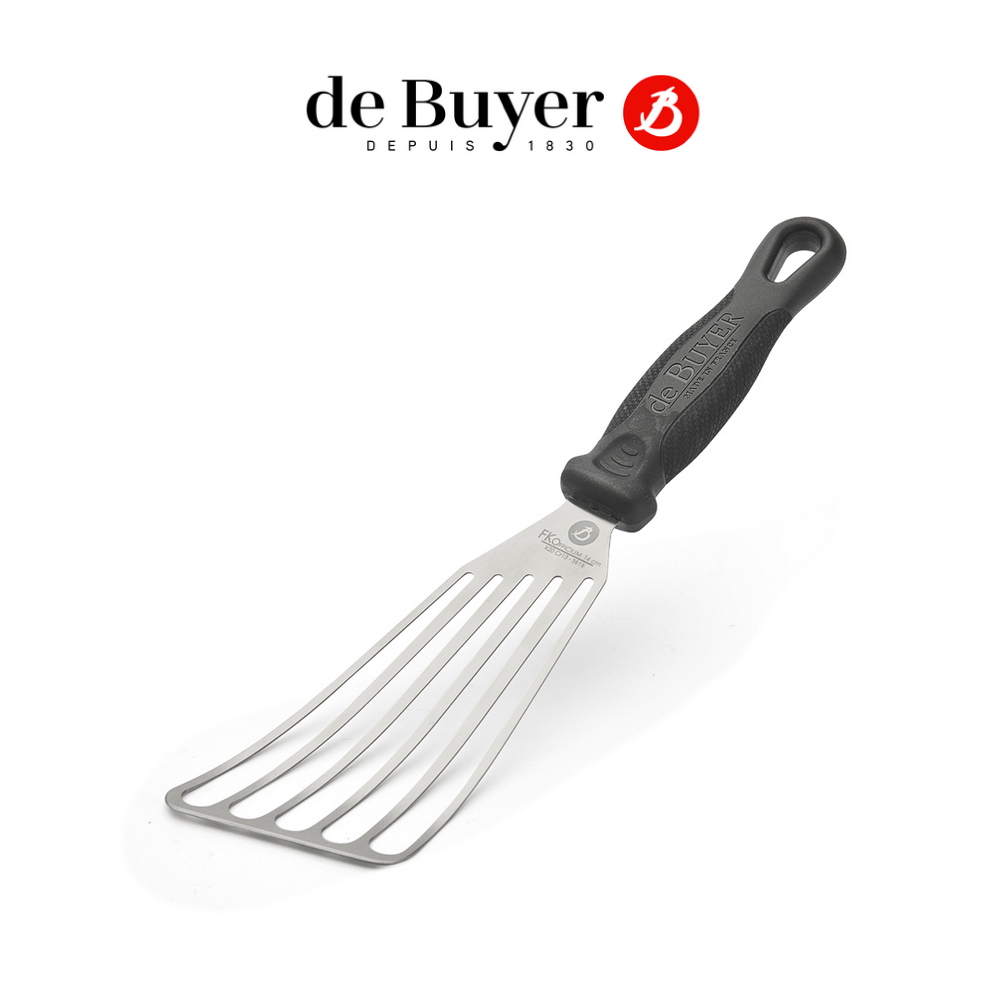 de Buyer 畢耶 FKO碳纖握柄系列 不鏽鋼彈性簍空鏟31cm