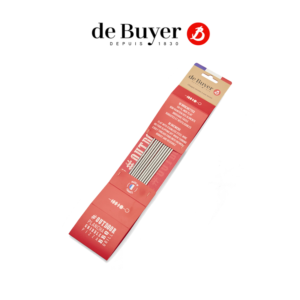 de Buyer 畢耶 不鏽鋼烤肉串燒叉35cm (10支/包)