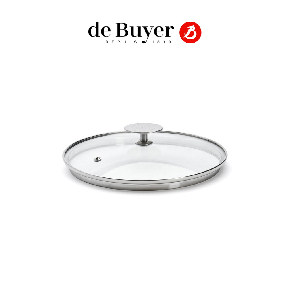 de Buyer 畢耶 不鏽鋼蓋頭耐熱玻璃鍋蓋20cm-深緣款