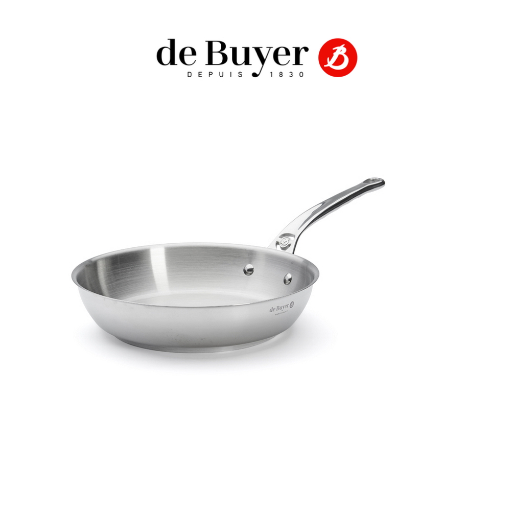 de Buyer 畢耶Prima Matera銅鍋系列不鏽鋼單柄平底鍋24cm(感應爐適用