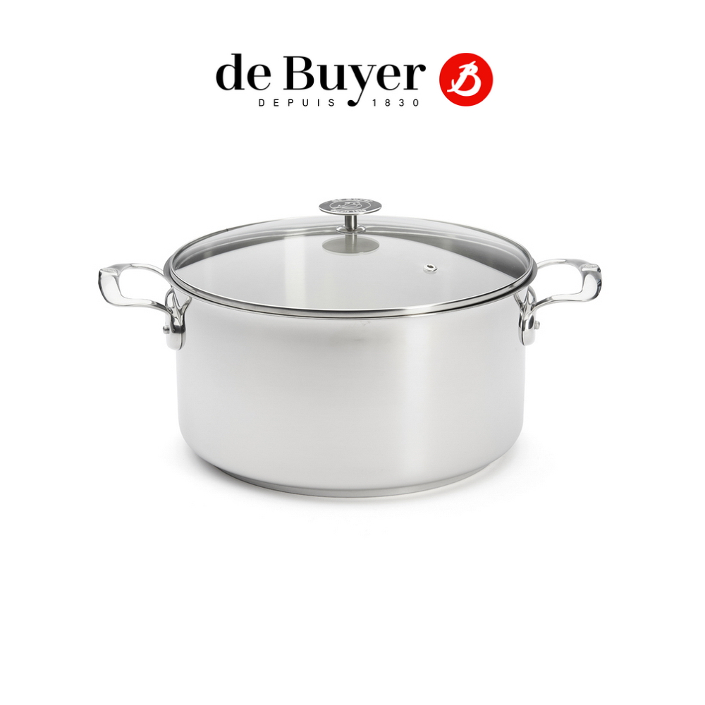 de Buyer 畢耶 畢耶夫人系列 不鏽鋼雙耳湯鍋28cm