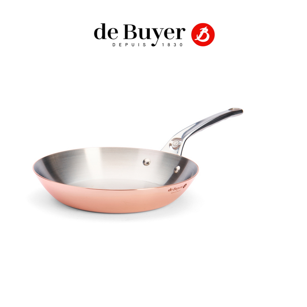 de Buyer 畢耶Prima Matera銅鍋系列不鏽鋼單柄平底鍋24cm(感應爐適用