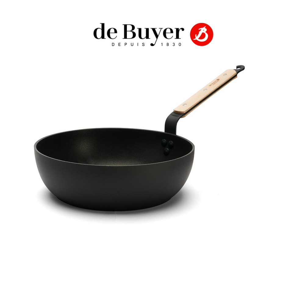 de Buyer 畢耶 CHOC原木柄系列 不沾深炒鍋28cm
