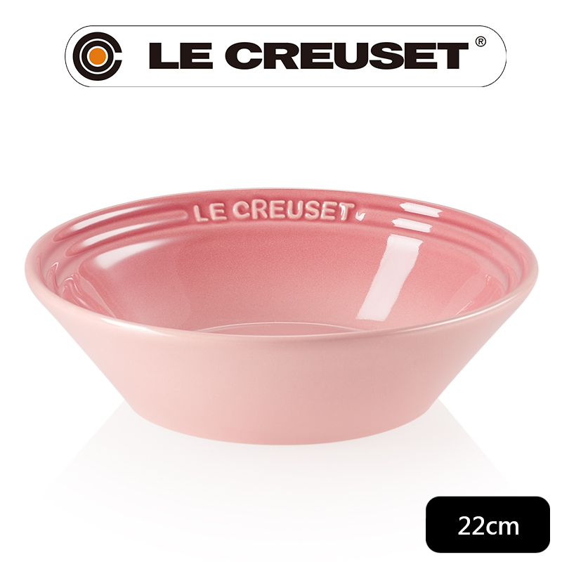 LE CREUSET -新采和風系列瓷器淺盤22cm (薔薇粉)