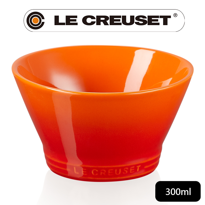 LE CREUSET -新采和風系列-瓷器味增湯碗300ml (火焰橘)