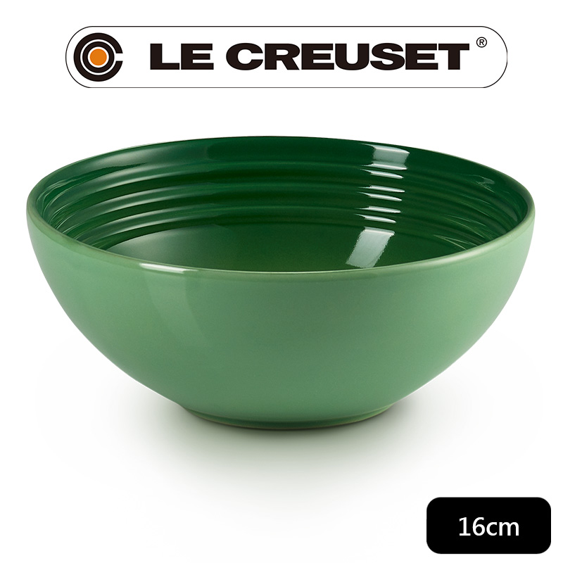 LE CREUSET -瓷器早餐穀片碗 16cm (迷迭香綠-無盒)