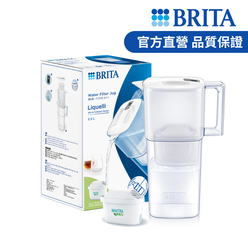 官方直營 日系簡約濾水壺2.2L (內含1入MAXTRA PRO純淨全效型濾芯)