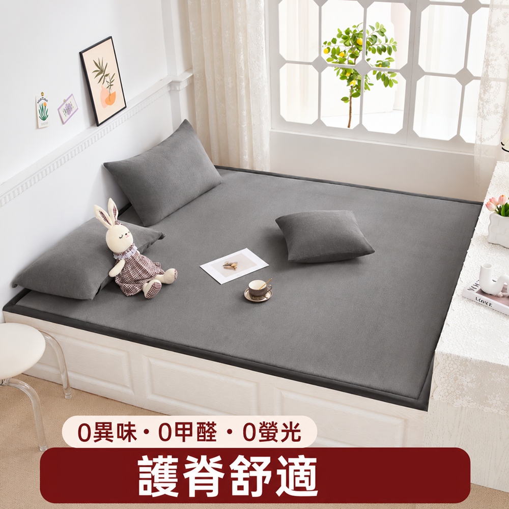 【歐林居家Orin】榻榻米床墊 海綿地墊 地鋪地墊 臥室軟墊 牛奶絨地墊（180x200cm 加厚3cm）