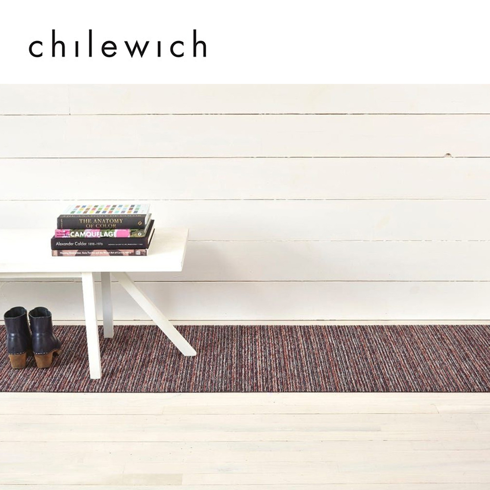 Chilewich Skinny Stripe系列地墊61*183cm野桑紅(Mulberry)
