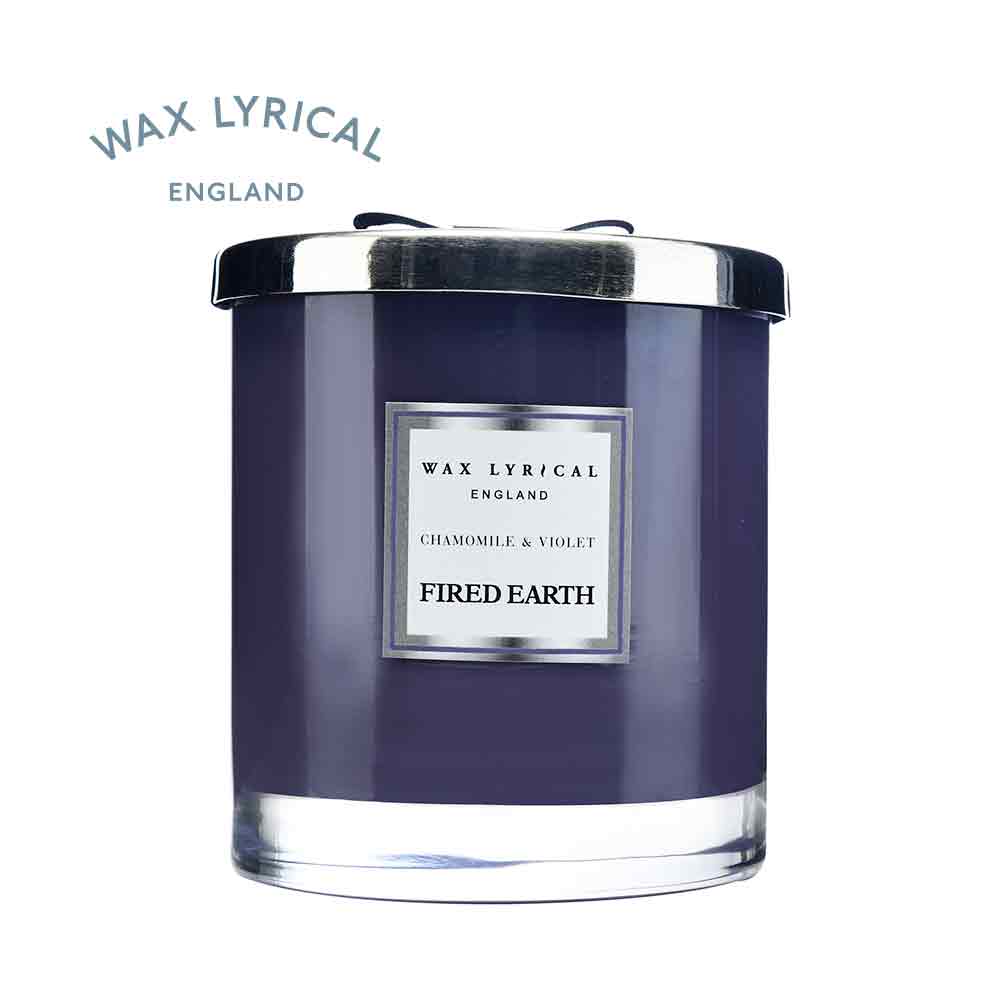 英國PM-WAX LYRICAL 洋甘菊與紫羅蘭雙蕊香氛蠟燭-玻璃裝含蓋