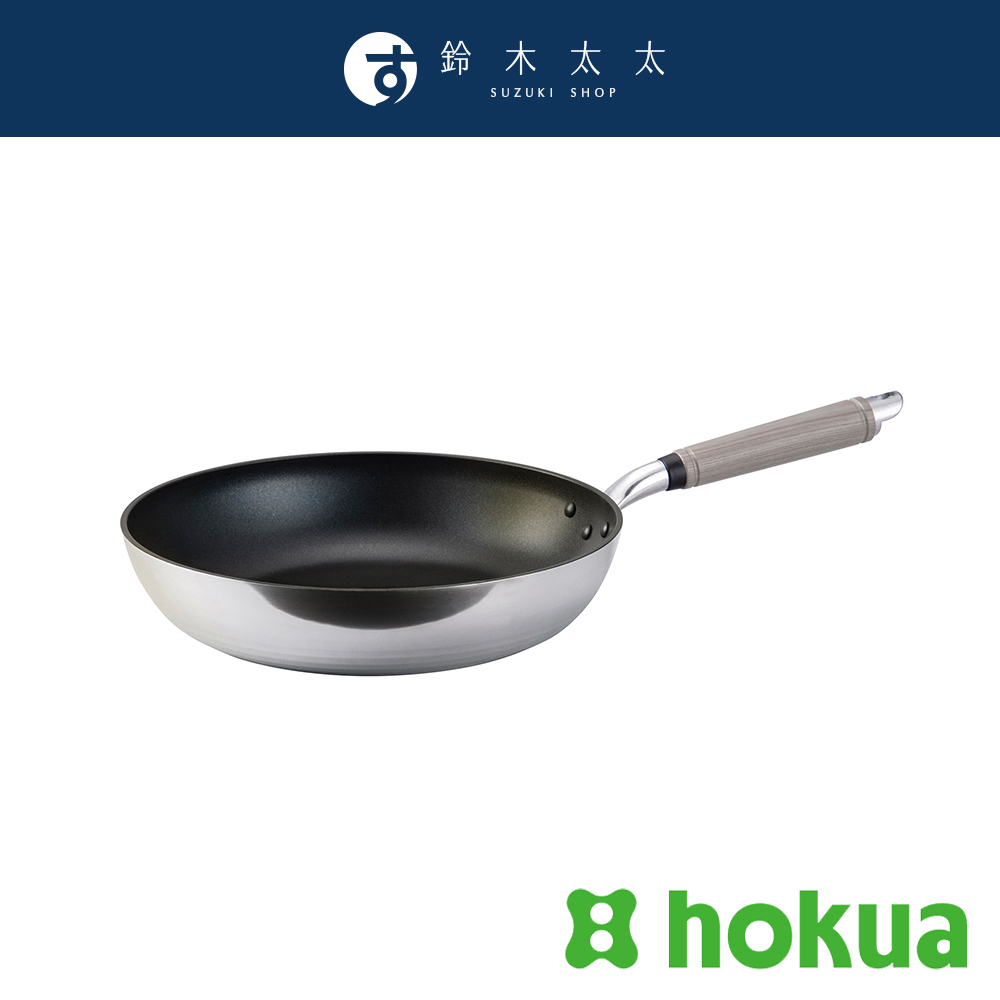 hokua 日本北陸 【北陸 】天然木柄輕量炒鍋-30cm(鈴木太太公司貨)