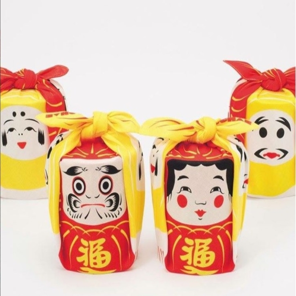 京都風呂敷包巾-cochae 中巾-達摩不倒翁