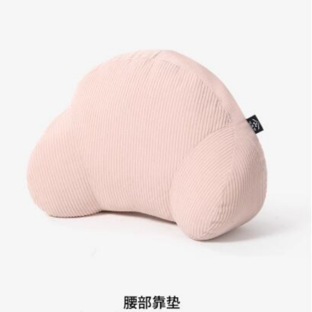 【伊達】辦公腰靠 護腰靠 墊座椅腰枕 腰部支 撐靠枕靠背沙發椅子 靠背墊 抱枕 櫻花粉 h