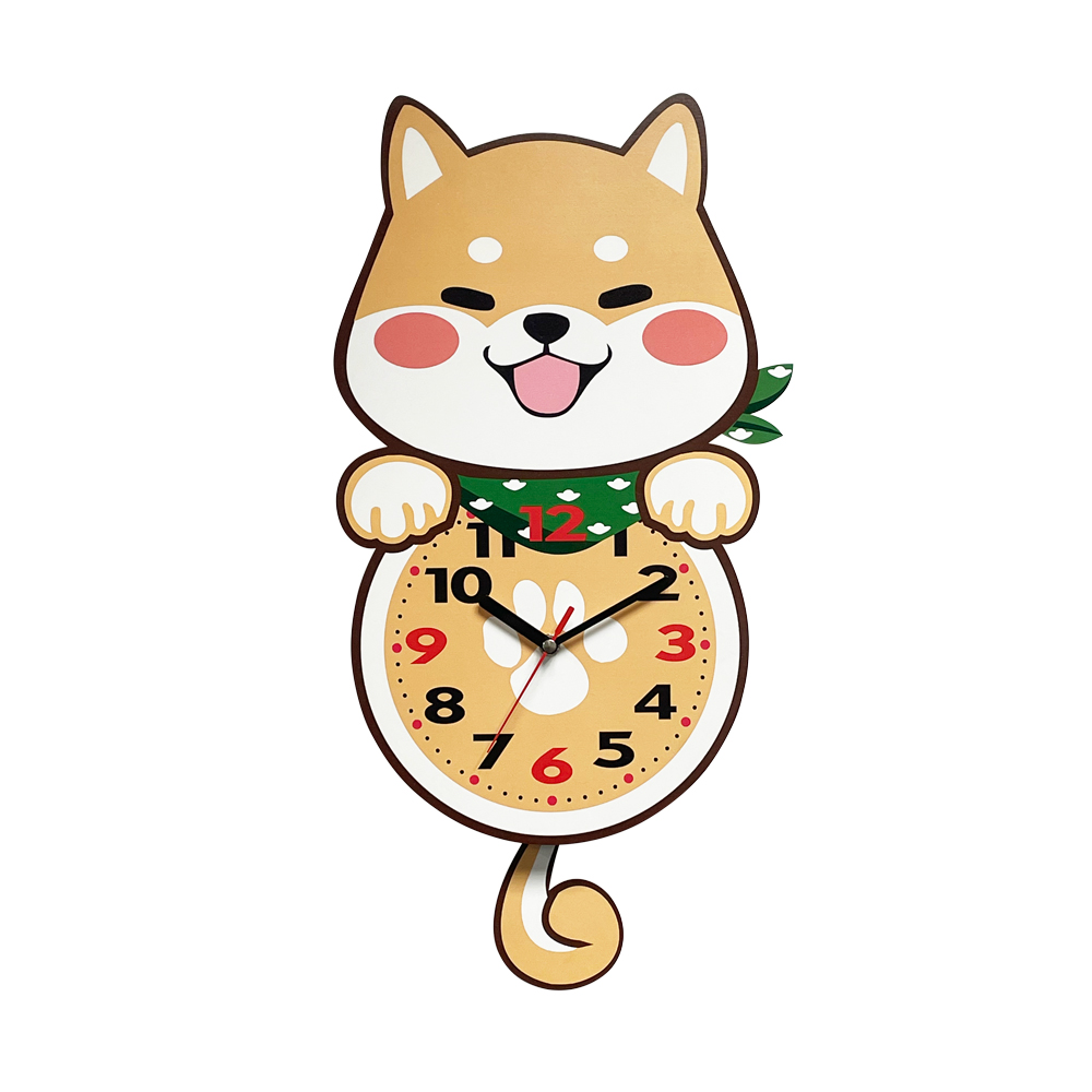 搖擺柴犬掛鐘