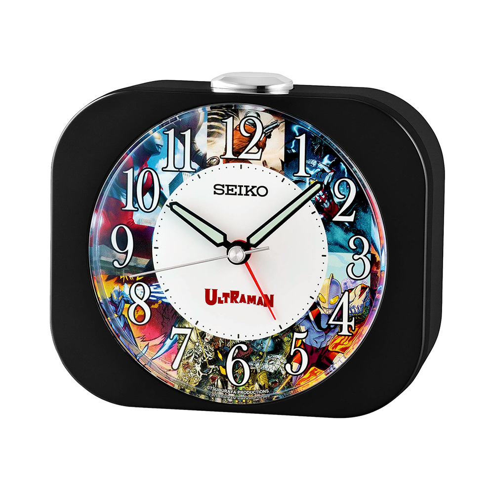 SEIKO 精工 超人力霸王 鹹蛋超人 靜音貪睡鬧鐘 時鐘 QHE913K