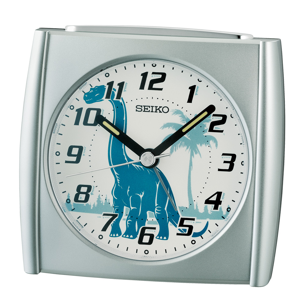 SEIKO 精工 雷龍 滑動式秒針嗶嗶聲靜音貪睡鬧鐘 QHE212S