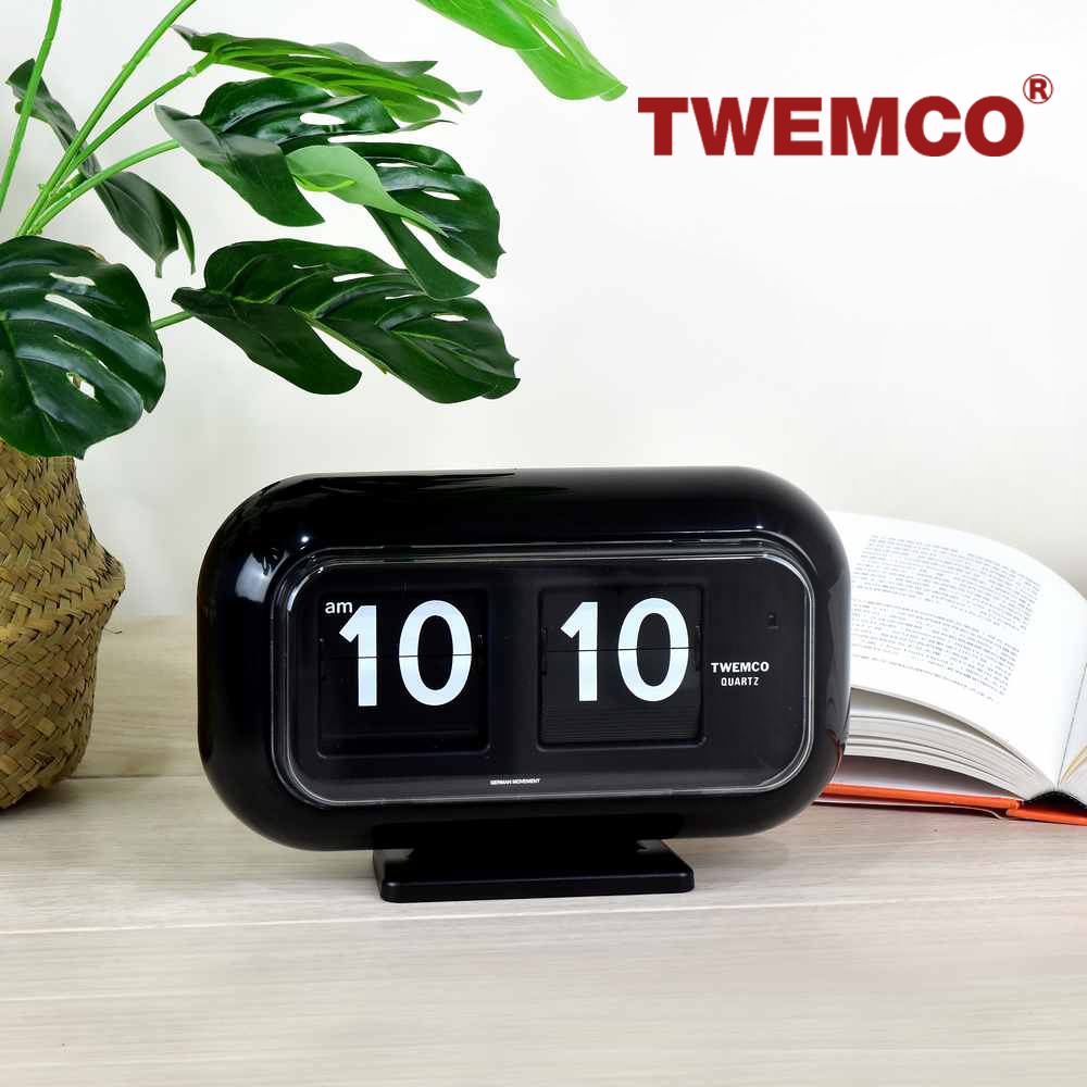 TWEMCO QT-35 機械式翻頁鐘德國機芯可壁掛及桌放(黑色) - PChome 24h購物