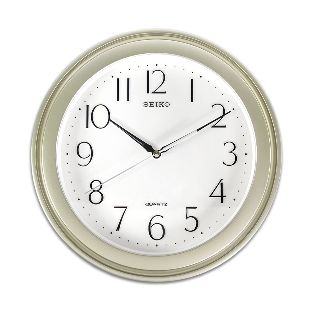 SEIKO 精工全面夜光滑動式秒針靜音時鐘掛鐘QXA799B - PChome 24h購物