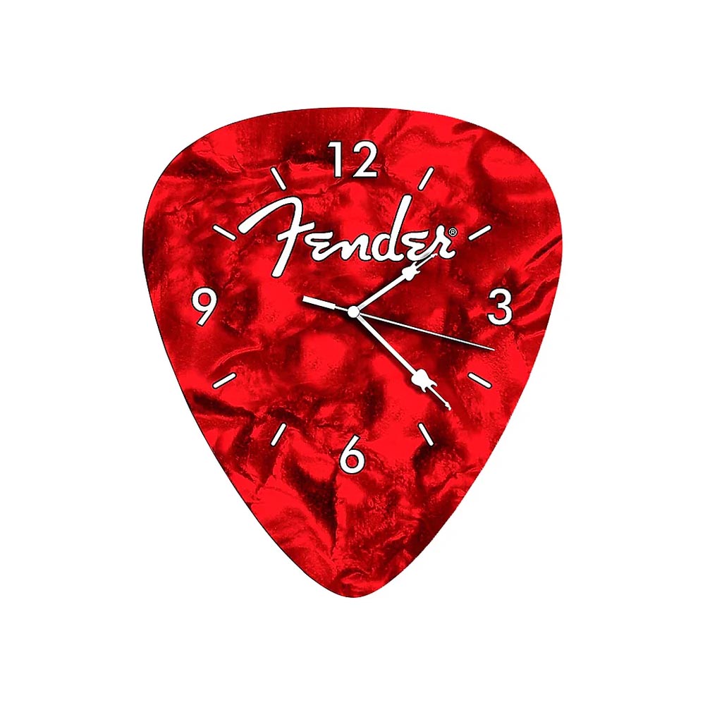 Fender Guitar PickWall ClockxRed 匹克經典壁鐘 (海國)