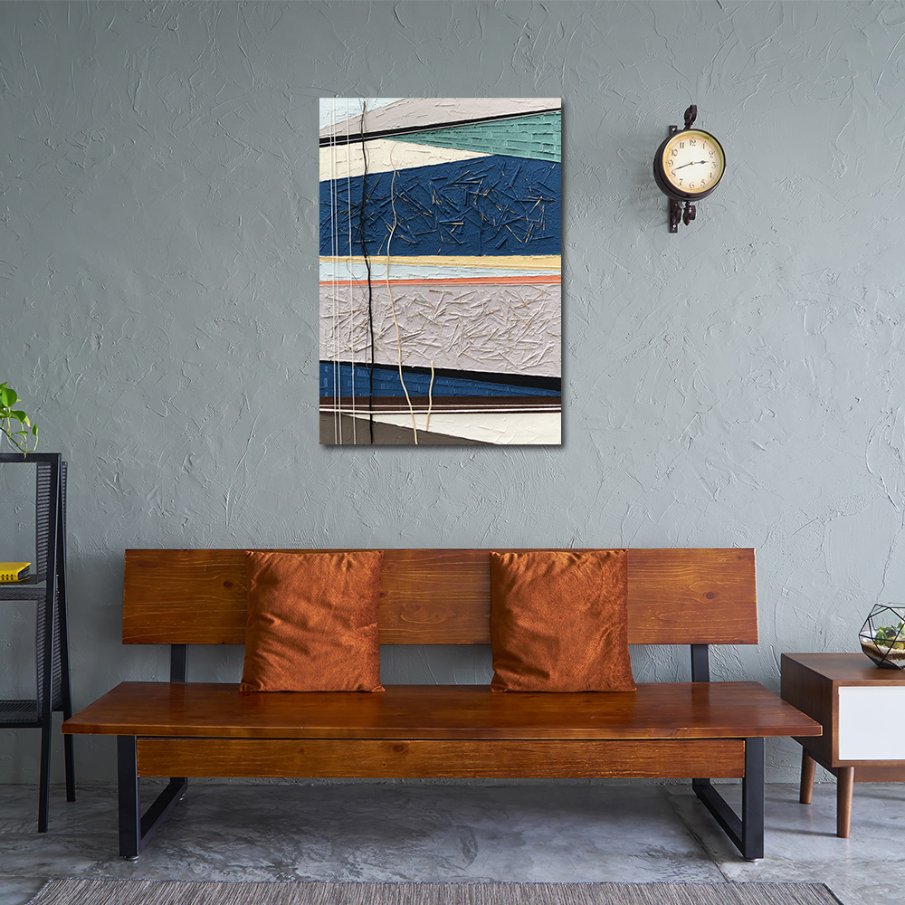 御畫房 當代國家級展覽畫家 抽象系列手繪油畫70×100cm(DB-014)
