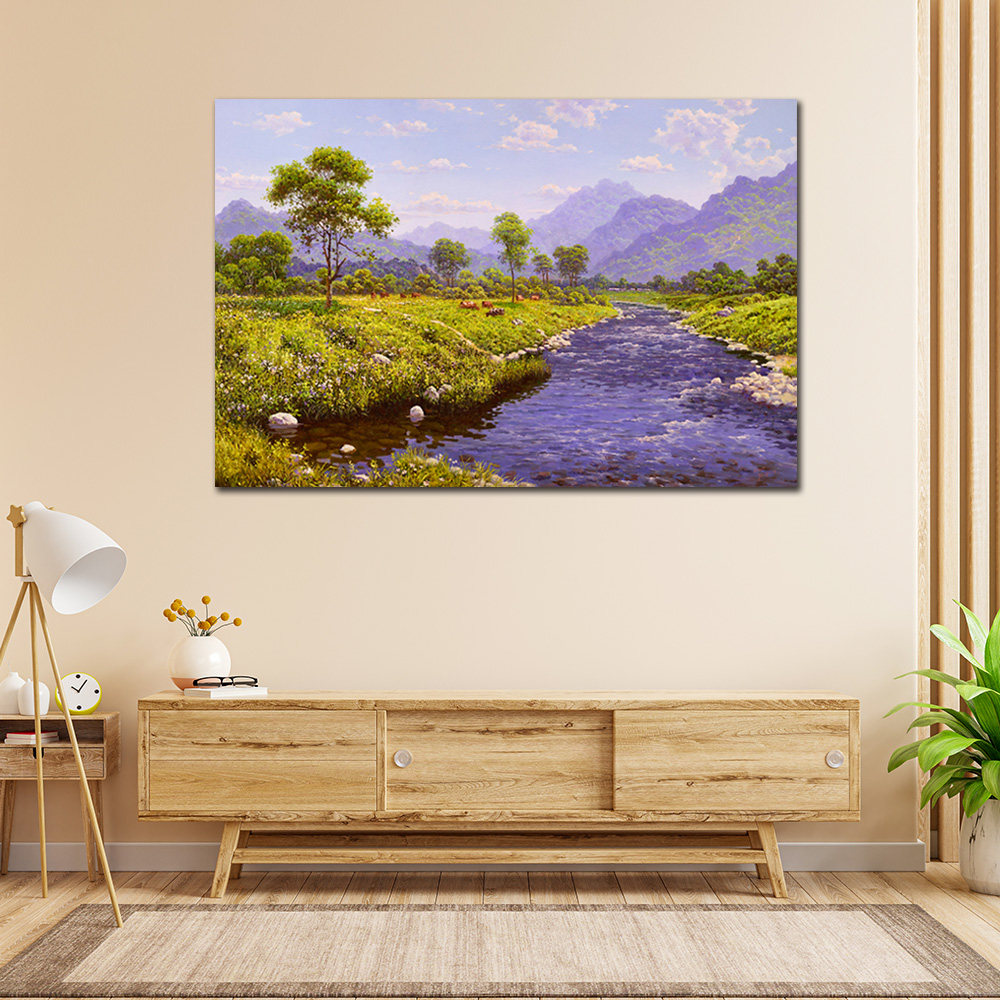 御畫房 盛夏美景 國家一級畫師手繪油畫6090cm(VF-75)