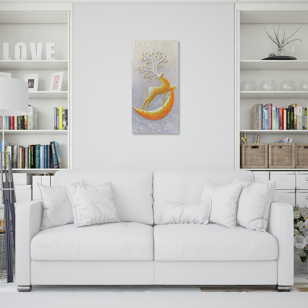 御畫房 當代國家級展覽畫家 抽象系列手繪油畫60×120cm(DB-092)